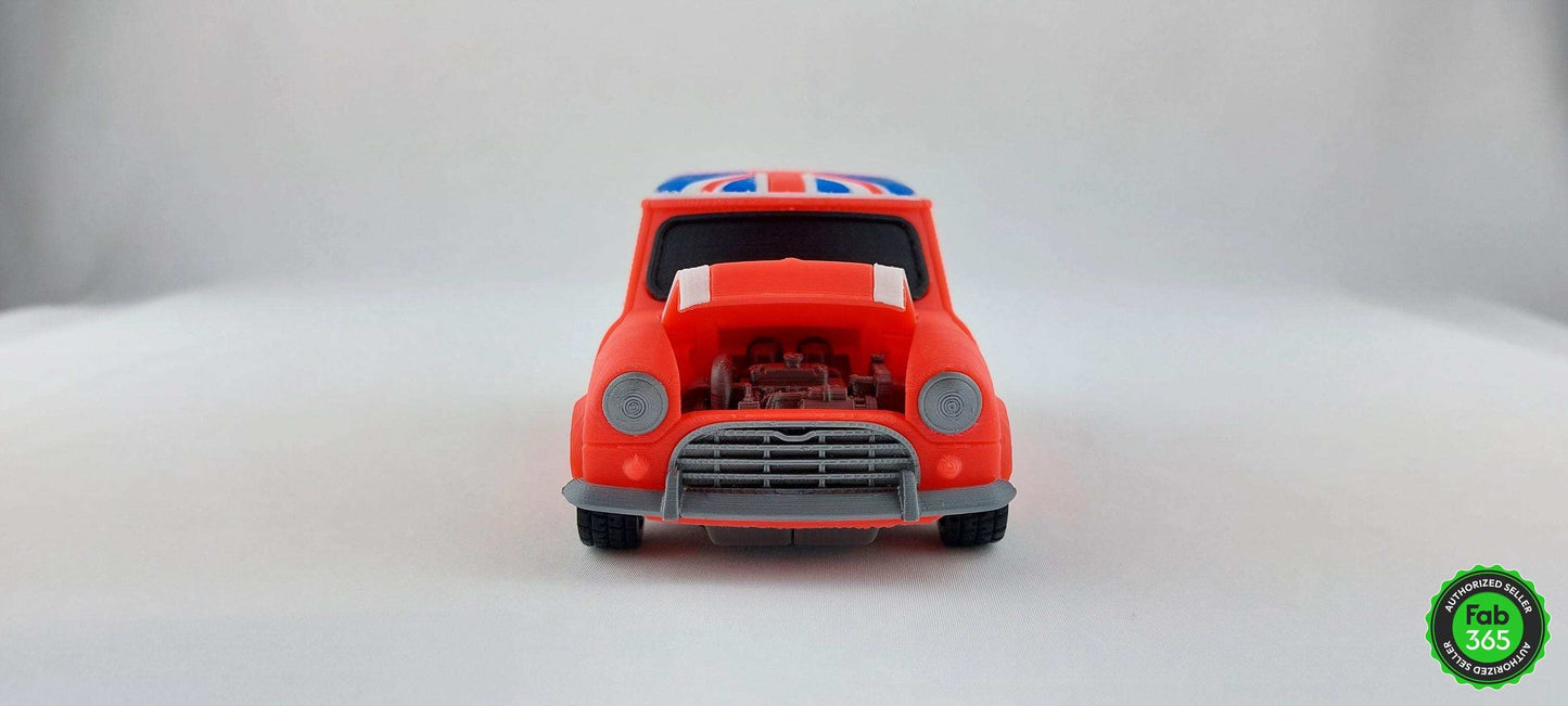 3D Printed Mini Cooper Union Jack Model Car - British Collector Replica (1/24 Scale) - 3DEvricPrinting