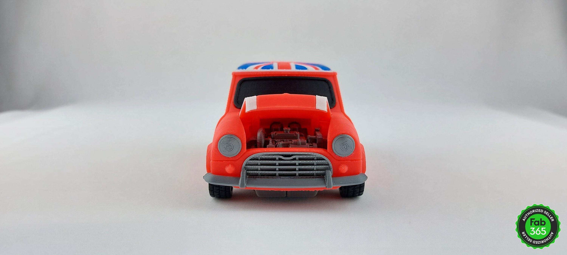 3D Printed Mini Cooper Union Jack Model Car - British Collector Replica (1/24 Scale) - 3DEvricPrinting