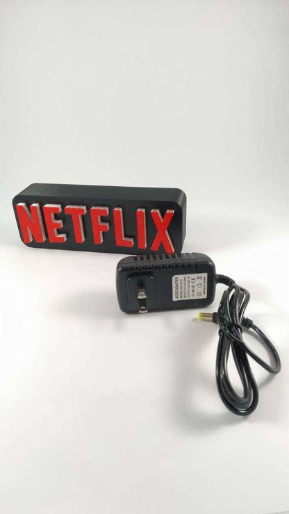 3D Printed Netflix LED Lamp: Backlit Retro Table Light - 3DEvricPrinting