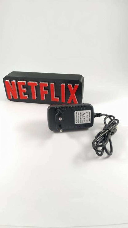 3D Printed Netflix LED Lamp: Backlit Retro Table Light - 3DEvricPrinting