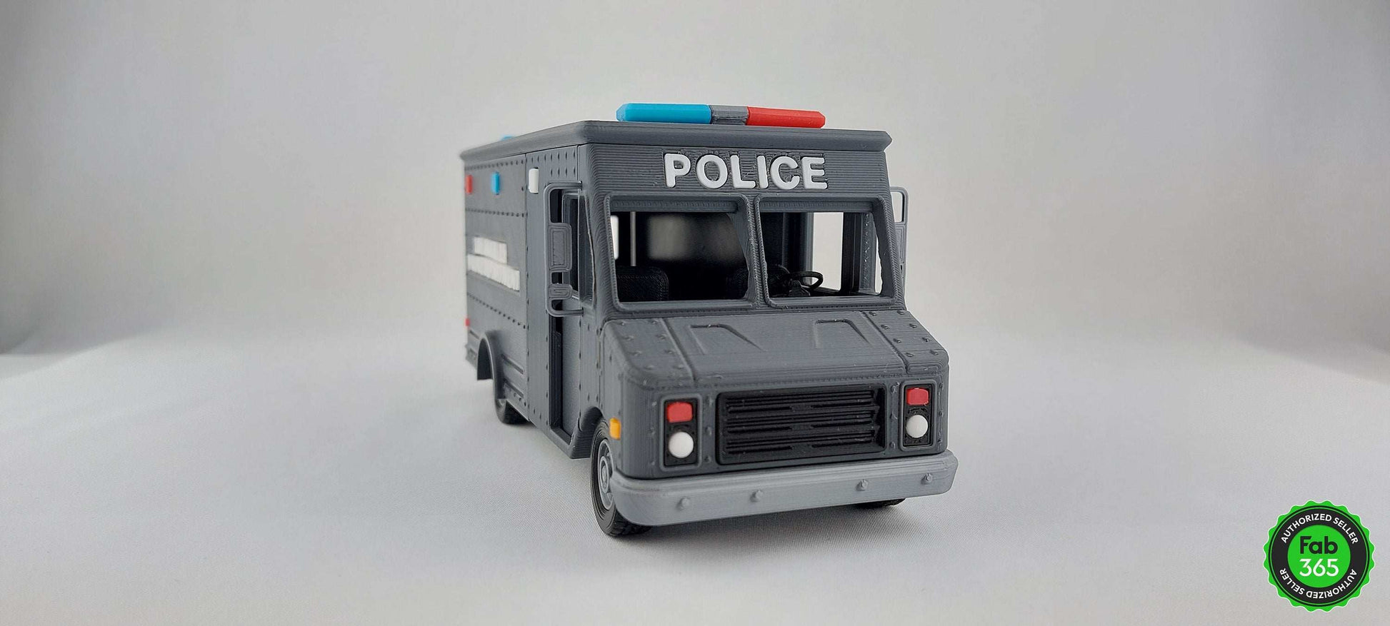 3D Printed SWAT Police Van Model: 1/48 Scale Replica - 3DEvricPrinting