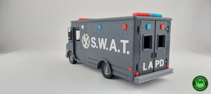 3D Printed SWAT Police Van Model: 1/48 Scale Replica - 3DEvricPrinting