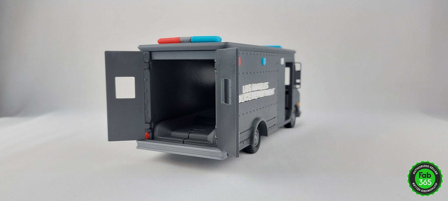 3D Printed SWAT Police Van Model: 1/48 Scale Replica - 3DEvricPrinting