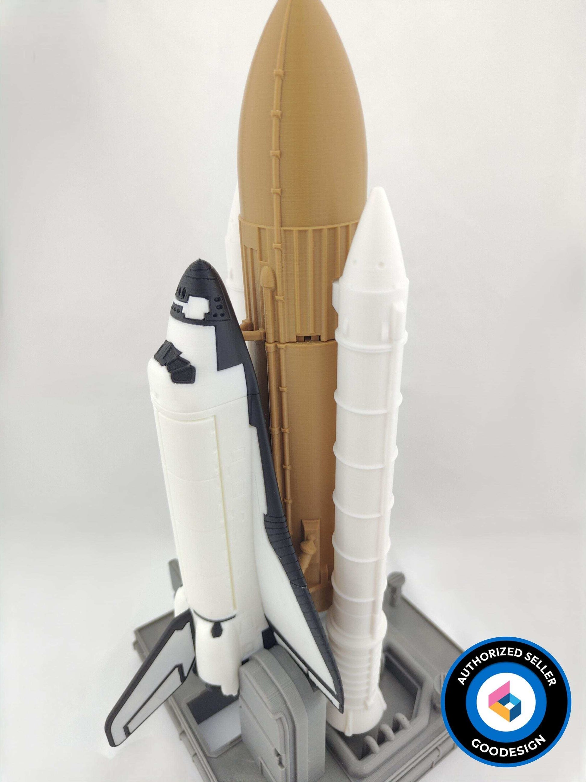 3D Printed Space Shuttle & Booster Model: NASA STEM Desk Decor - 3DEvricPrinting