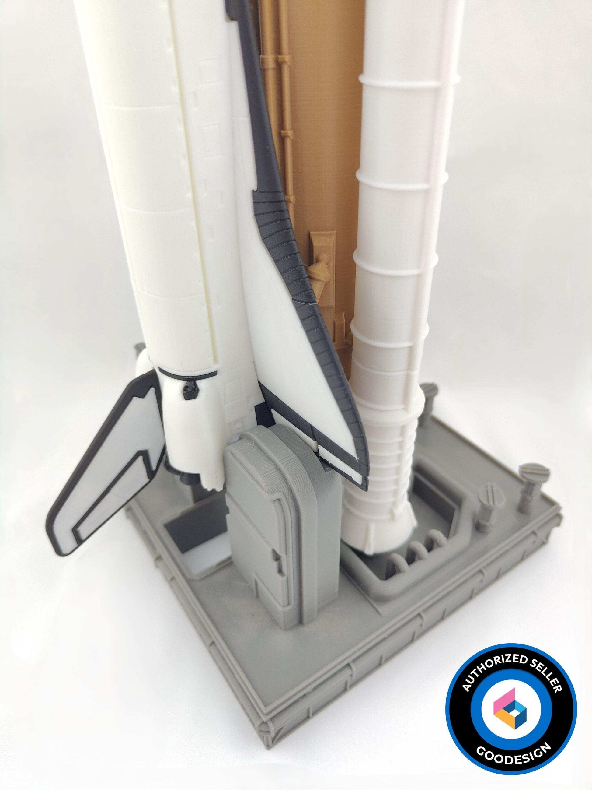 3D Printed Space Shuttle & Booster Model: NASA STEM Desk Decor - 3DEvricPrinting