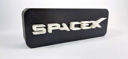 3D Printed SpaceX Logo LED Lamp: Backlit Table Night Light - 3DEvricPrinting