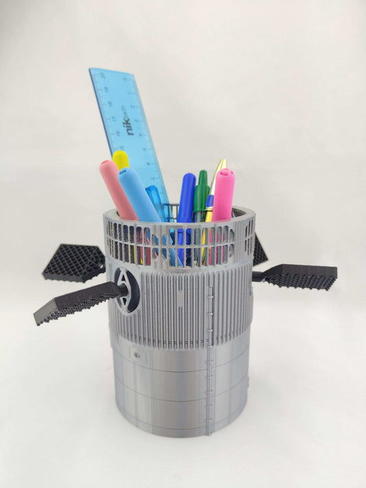 3D Printed SpaceX Starship Pen Holder: Sci-Fi Desk Organizer - 3DEvricPrinting