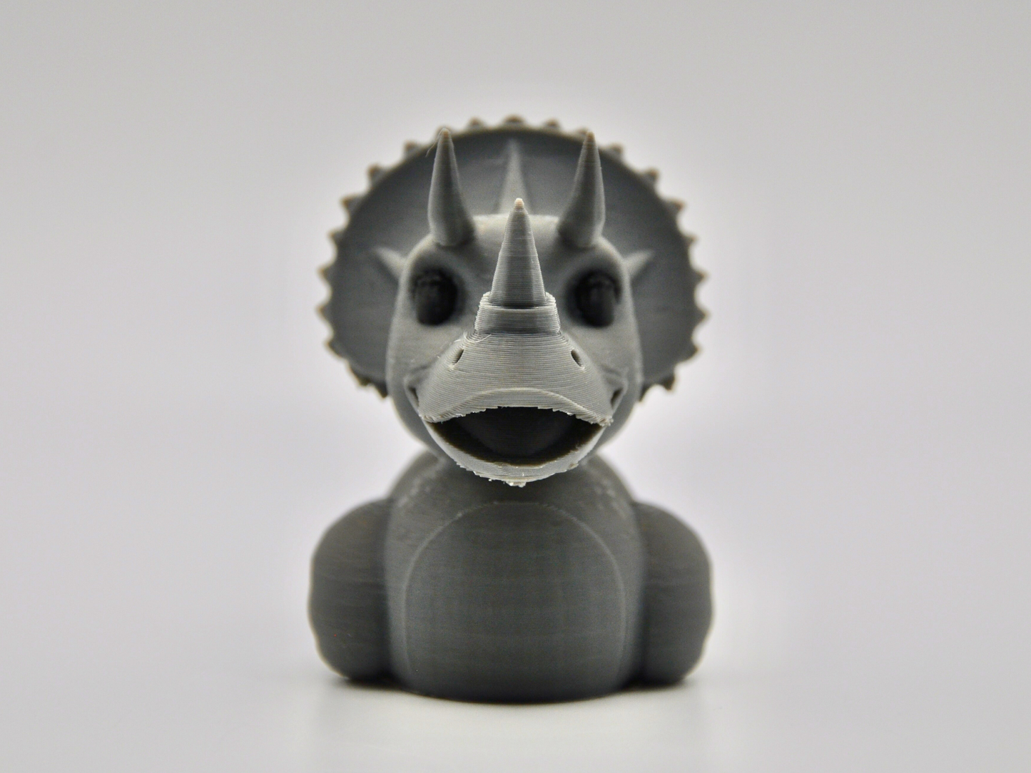 Triceratops Duck 3D Printed Dinosaur Figurine