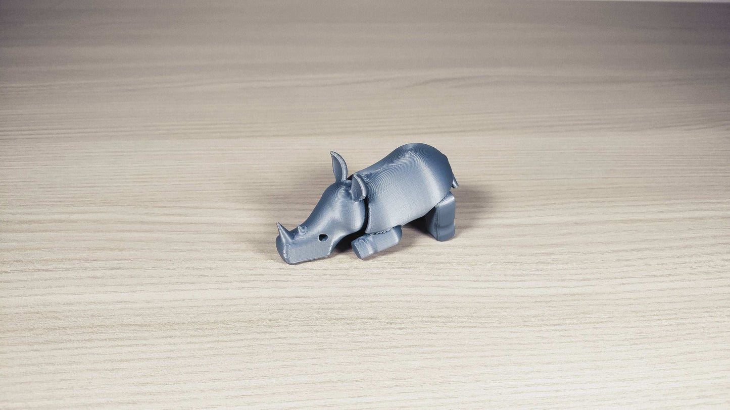 Articulated 3D Printed Rhino: Eco-Friendly Figurine - 3DEvricPrinting