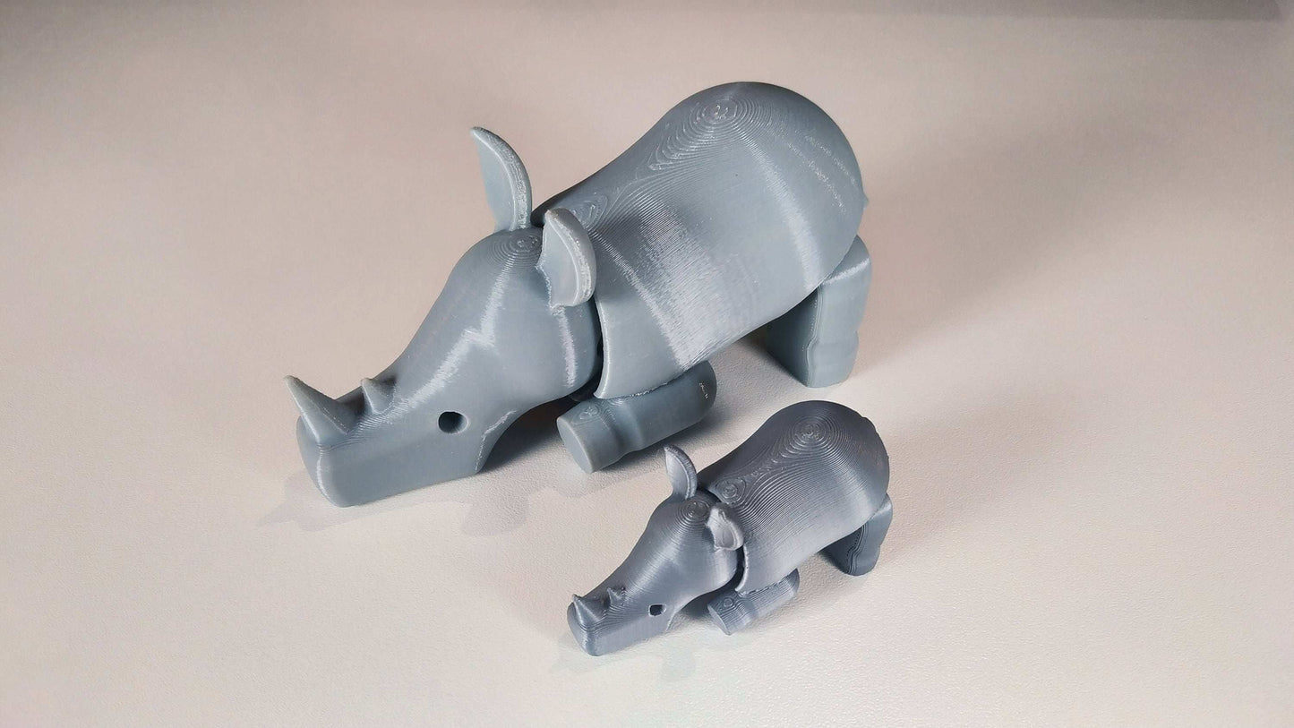 Articulated 3D Printed Rhino: Eco-Friendly Figurine - 3DEvricPrinting