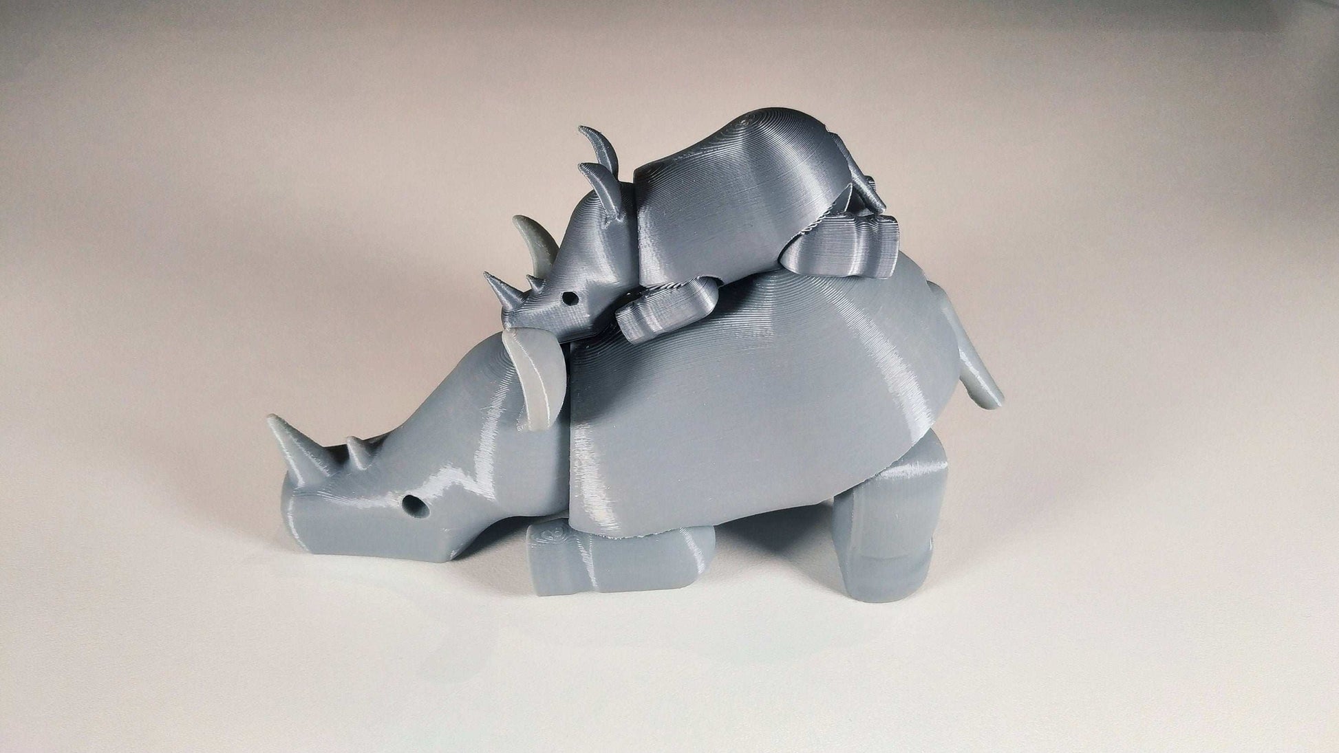 Articulated 3D Printed Rhino: Eco-Friendly Figurine - 3DEvricPrinting