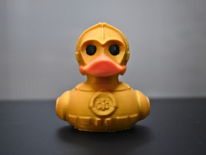 C-3PO Duck 3D Printed Protocol Droid Figurine