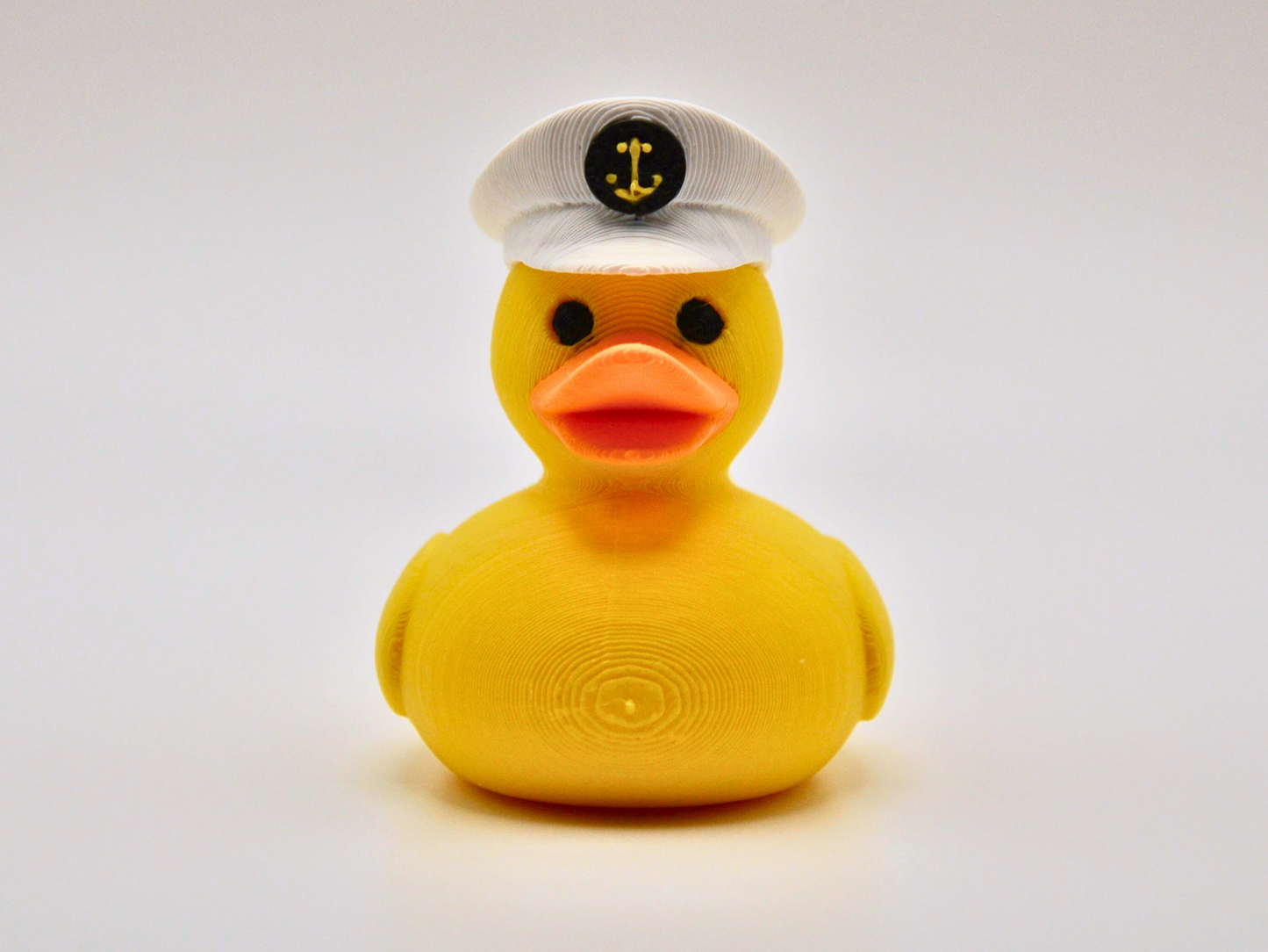 Captain's Hat Duck 3D Printed Nautical Commander Figurine