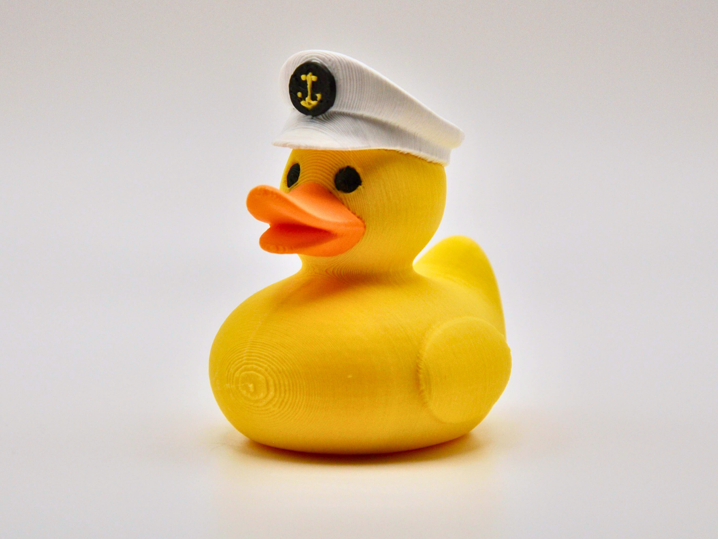 Captain's Hat Duck 3D Printed Nautical Commander Figurine