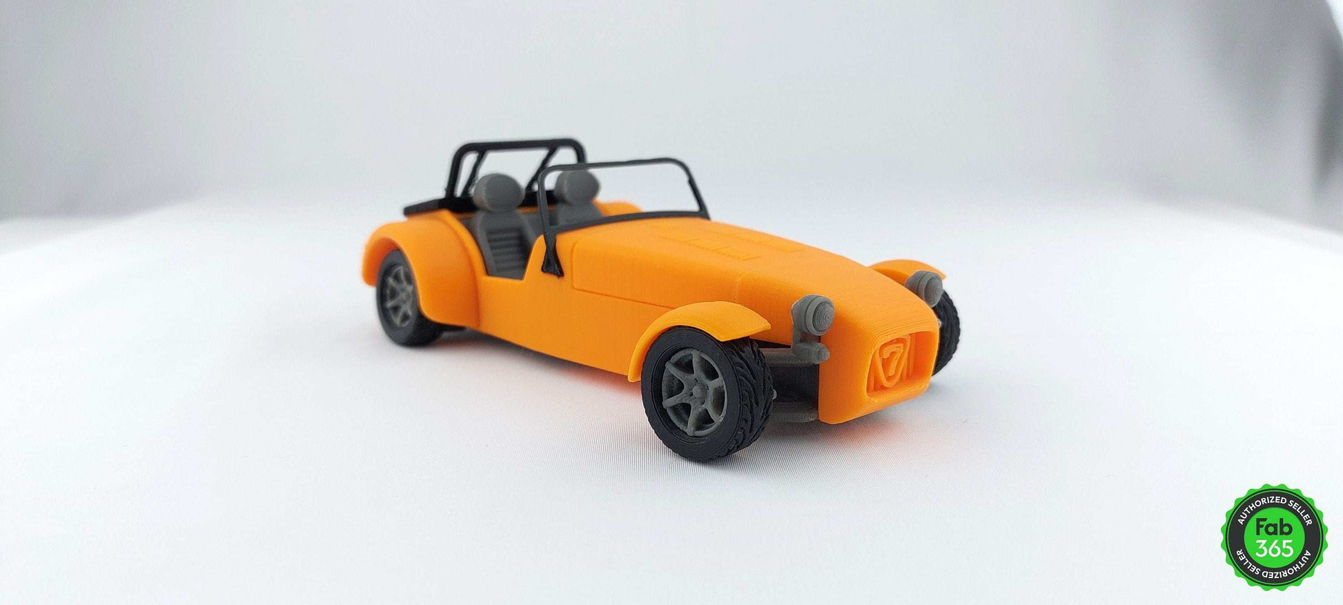 Caterham Super Seven R300 Retro Car 3D Printed Orange Replica - 3DEvricPrinting