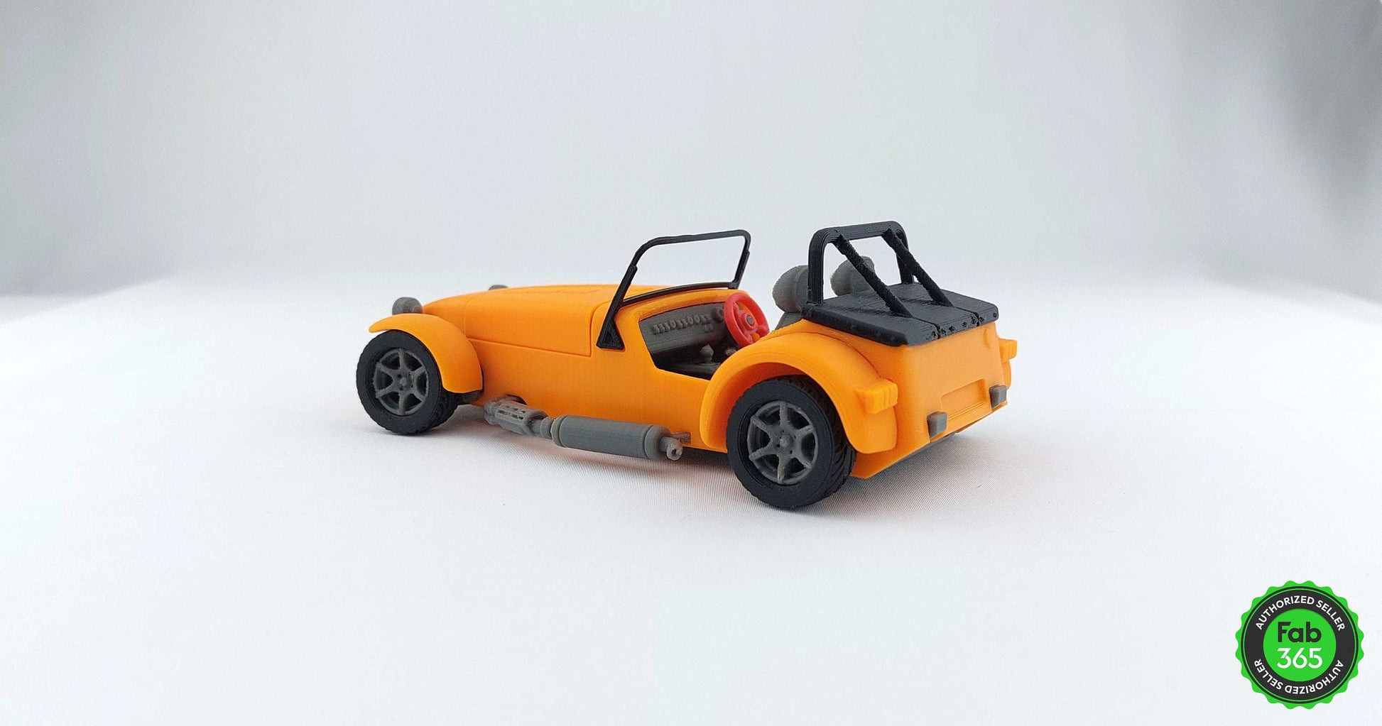 Caterham Super Seven R300 Retro Car 3D Printed Orange Replica - 3DEvricPrinting