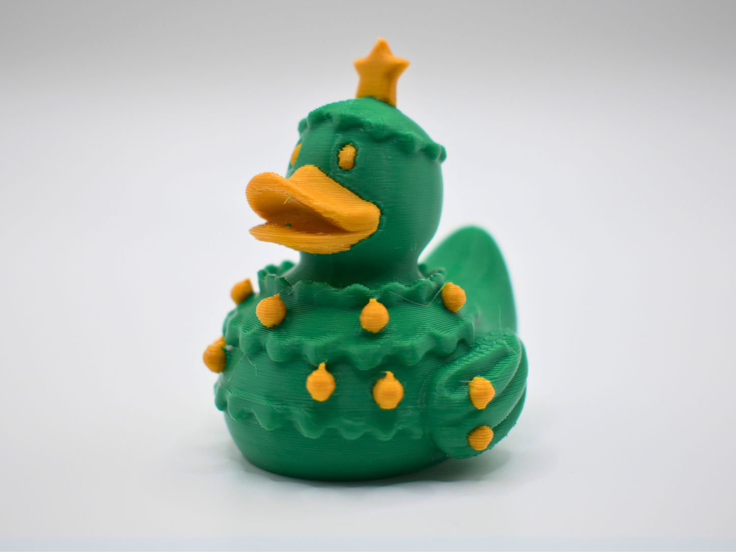 Christmas Tree Duck 3D Printed Holiday Decor Figurine