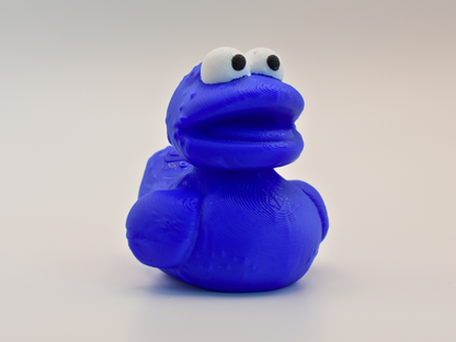 Cookie Monster Duck 3D Printed Sesame Street Character Figurine