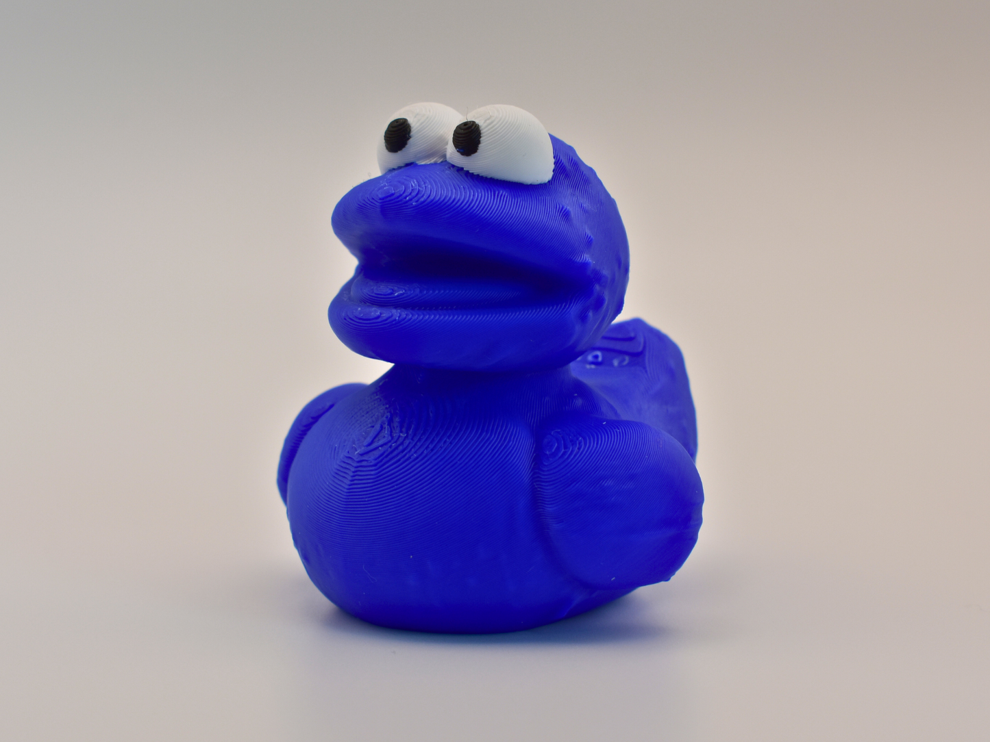 Cookie Monster Duck 3D Printed Sesame Street Character Figurine