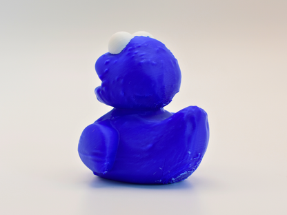 Cookie Monster Duck 3D Printed Sesame Street Character Figurine