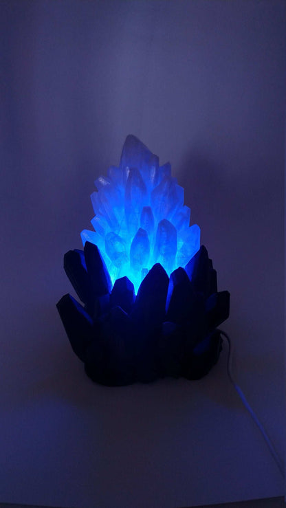 Crystal LED Lamp: Multicolor 3D Printed USB Table Light - 3DEvricPrinting