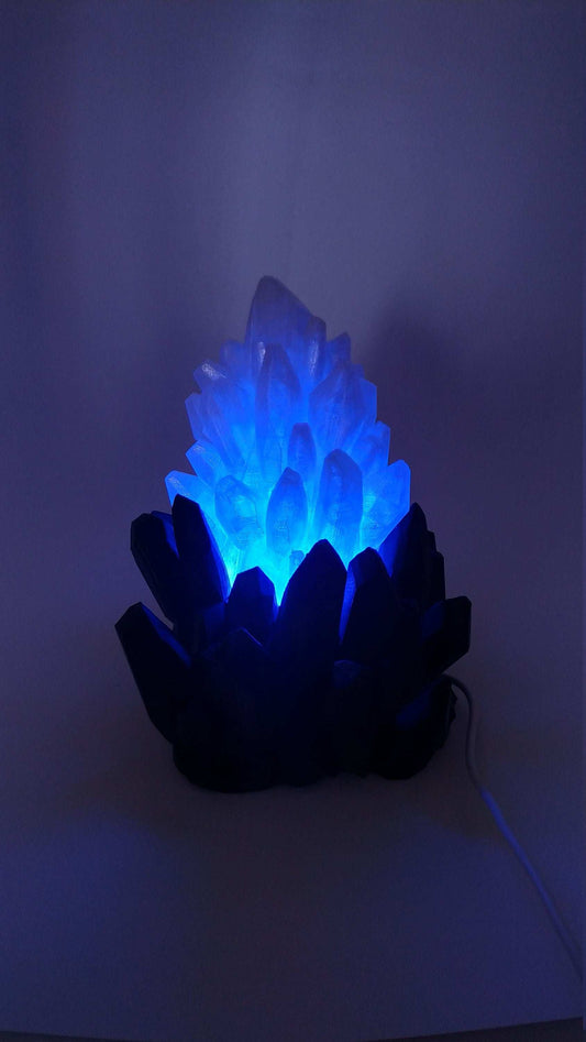 Crystal LED Lamp: Multicolor 3D Printed USB Table Light - 3DEvricPrinting