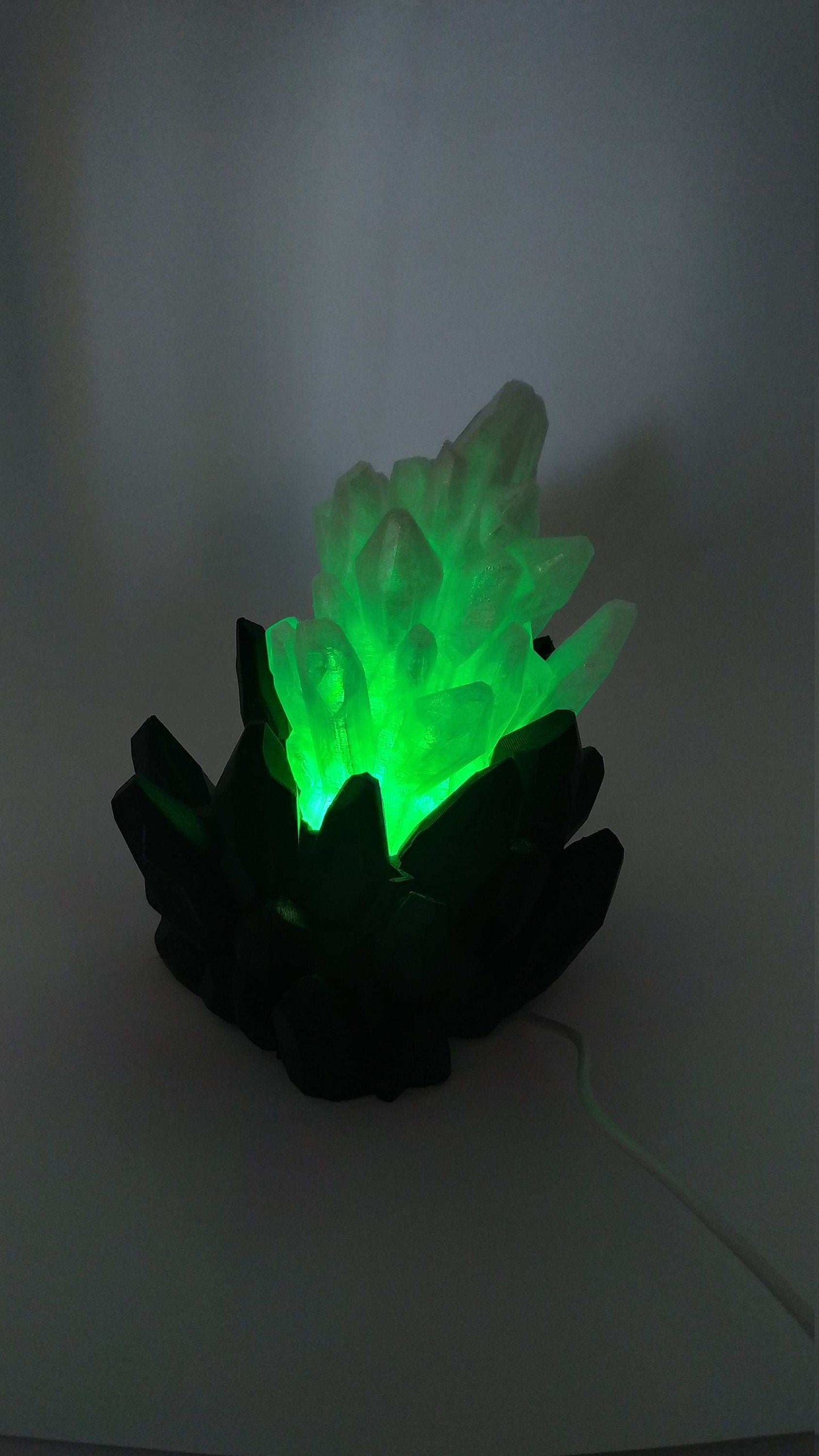 Crystal LED Lamp: Multicolor 3D Printed USB Table Light - 3DEvricPrinting