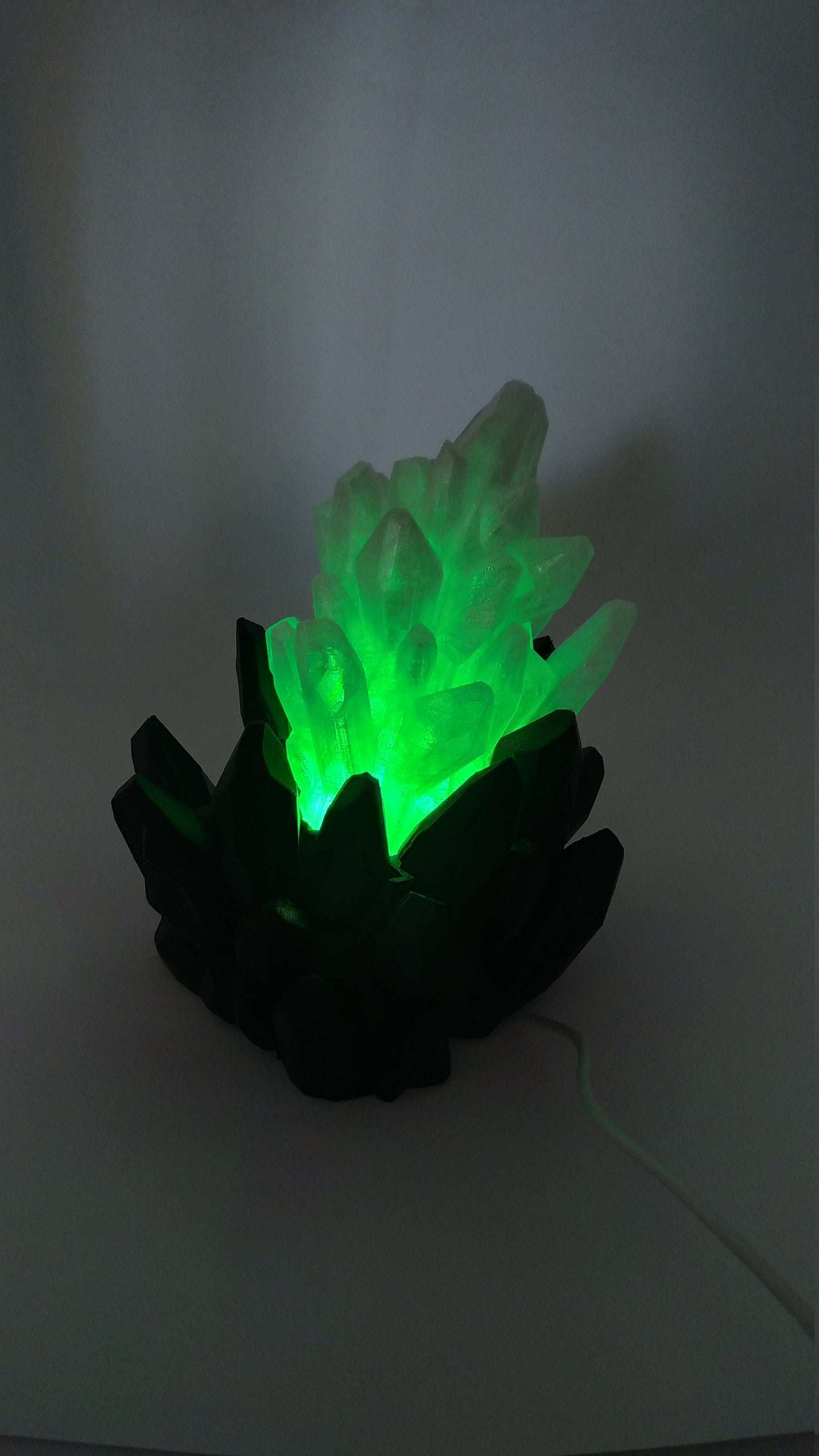 Crystal LED Lamp: Multicolor 3D Printed USB Table Light - 3DEvricPrinting