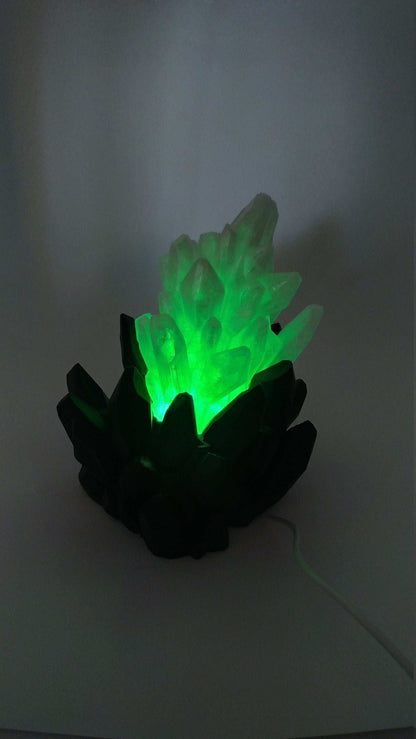 Crystal LED Lamp: Multicolor 3D Printed USB Table Light - 3DEvricPrinting