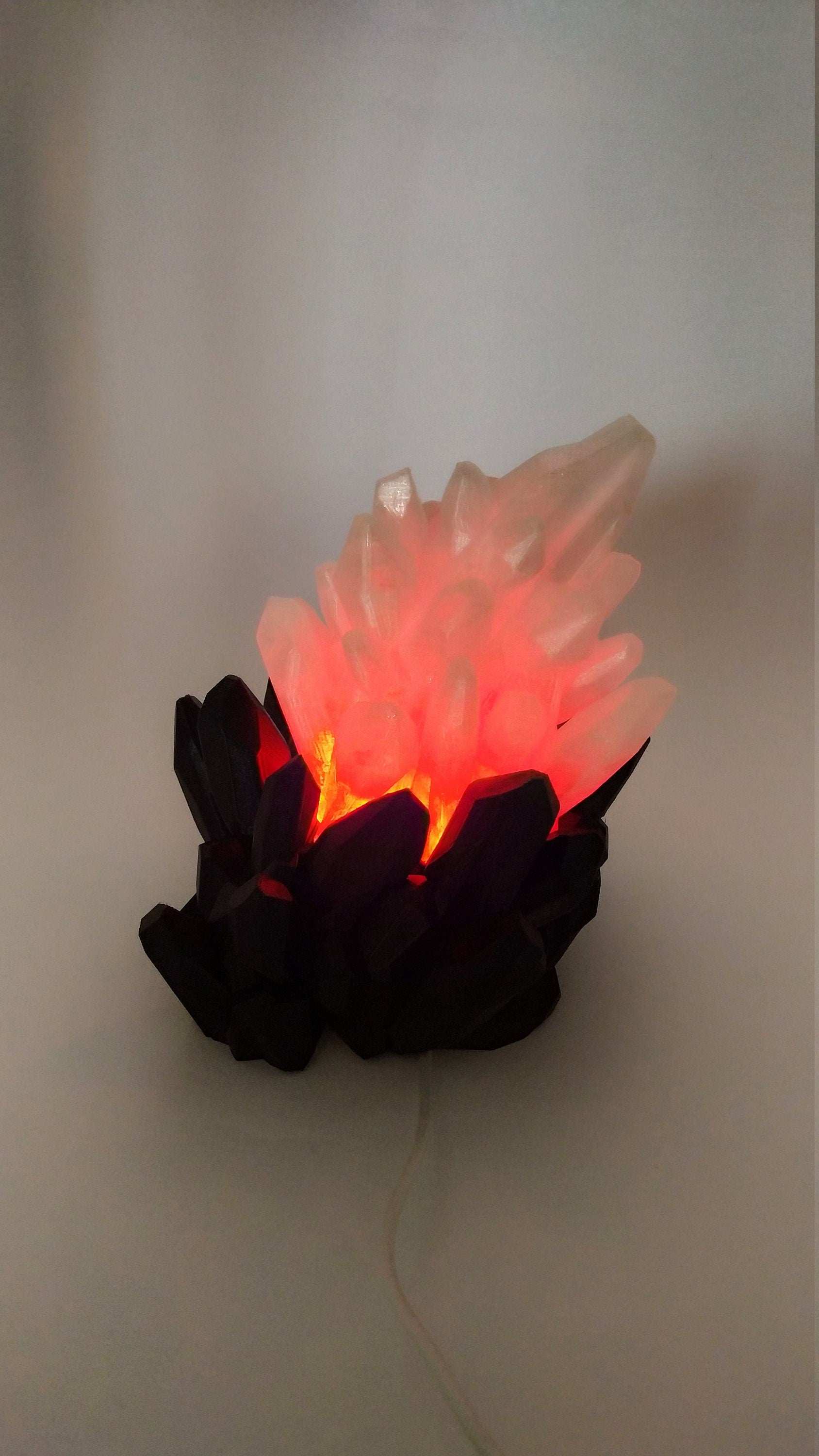 Crystal LED Lamp: Multicolor 3D Printed USB Table Light - 3DEvricPrinting