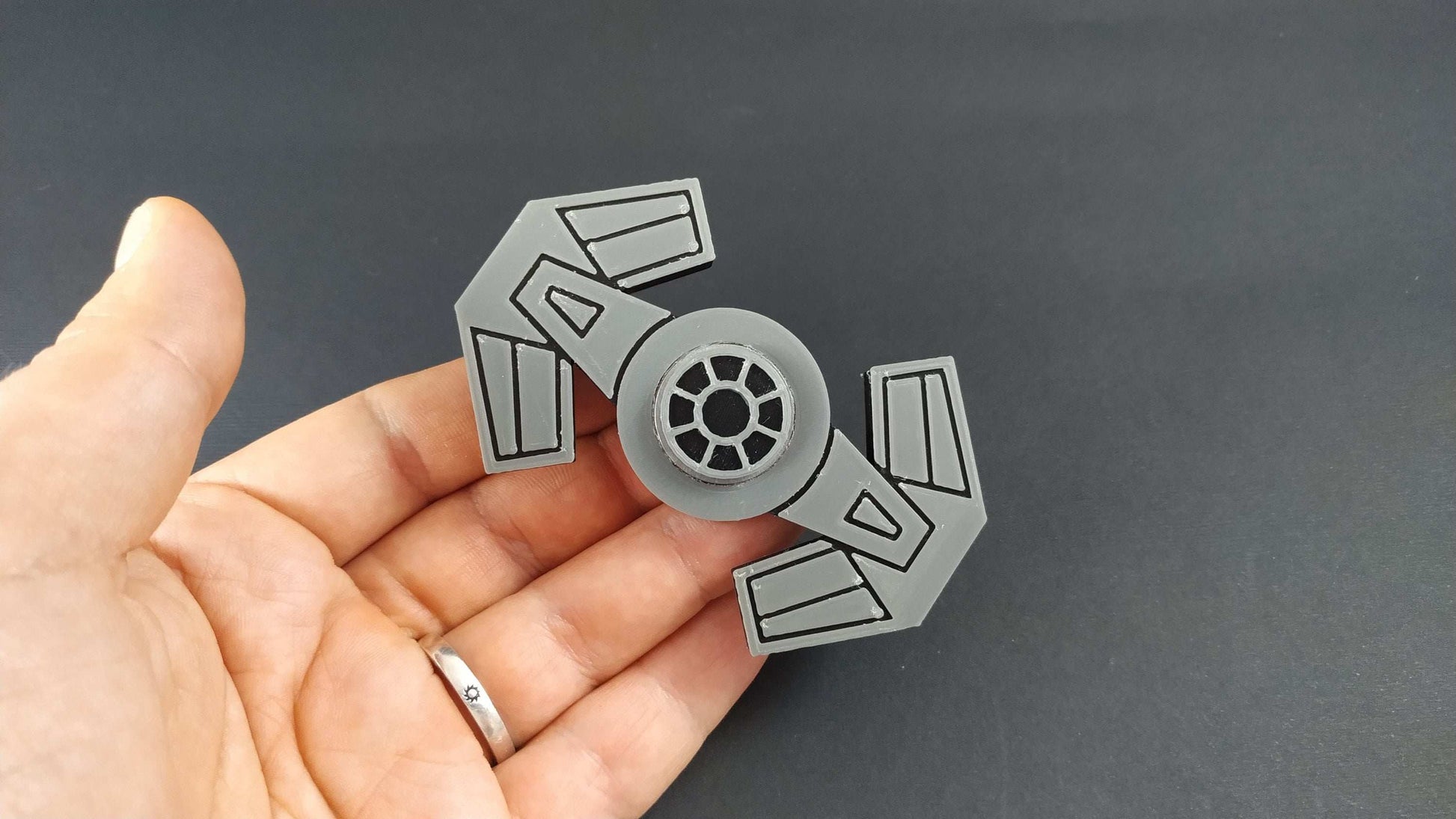Darth Vader Tie Advanced Fidget Spinner: 3D Printed PLA Plastic - 3DEvricPrinting