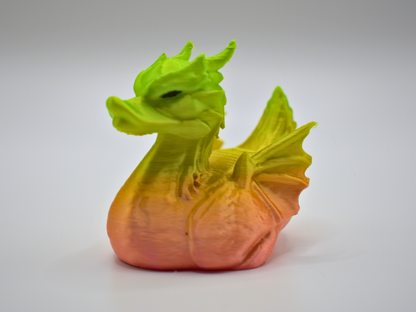 Dragon Duck 3D Printed Mythical Fire-Breather Figurine