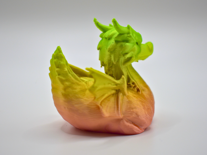 Dragon Duck 3D Printed Mythical Fire-Breather Figurine