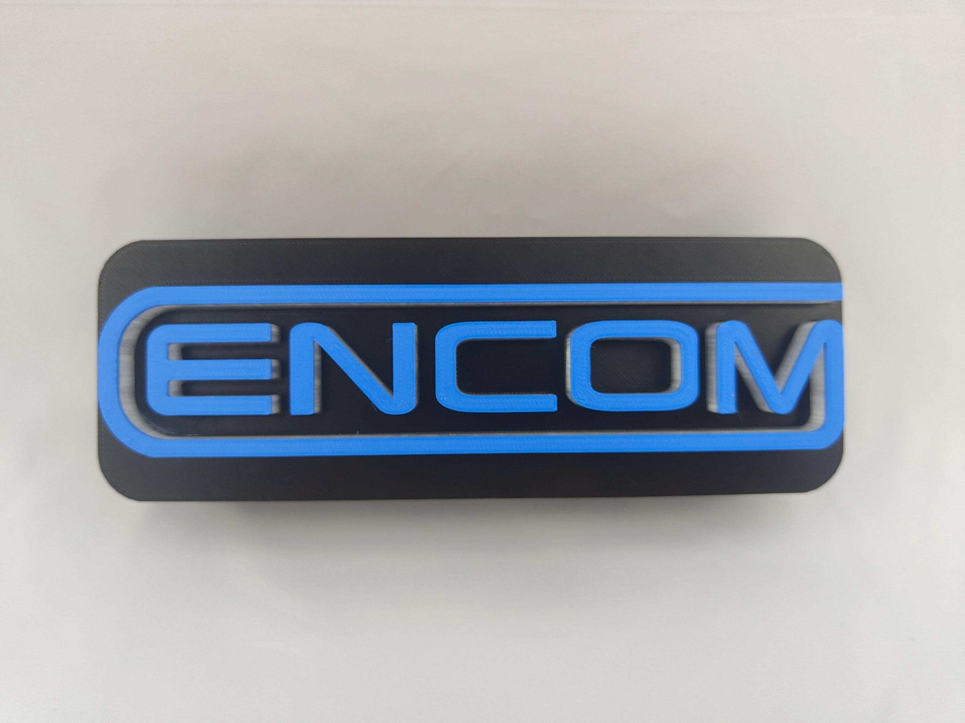 Encom Corporation Logo LED Lamp – 3D Printed Tron‑inspired Lightbox Sign, Iconic Sci‑Fi Desk Decor & Gift for Movie Fans, Gamers - 3DEvricPrinting