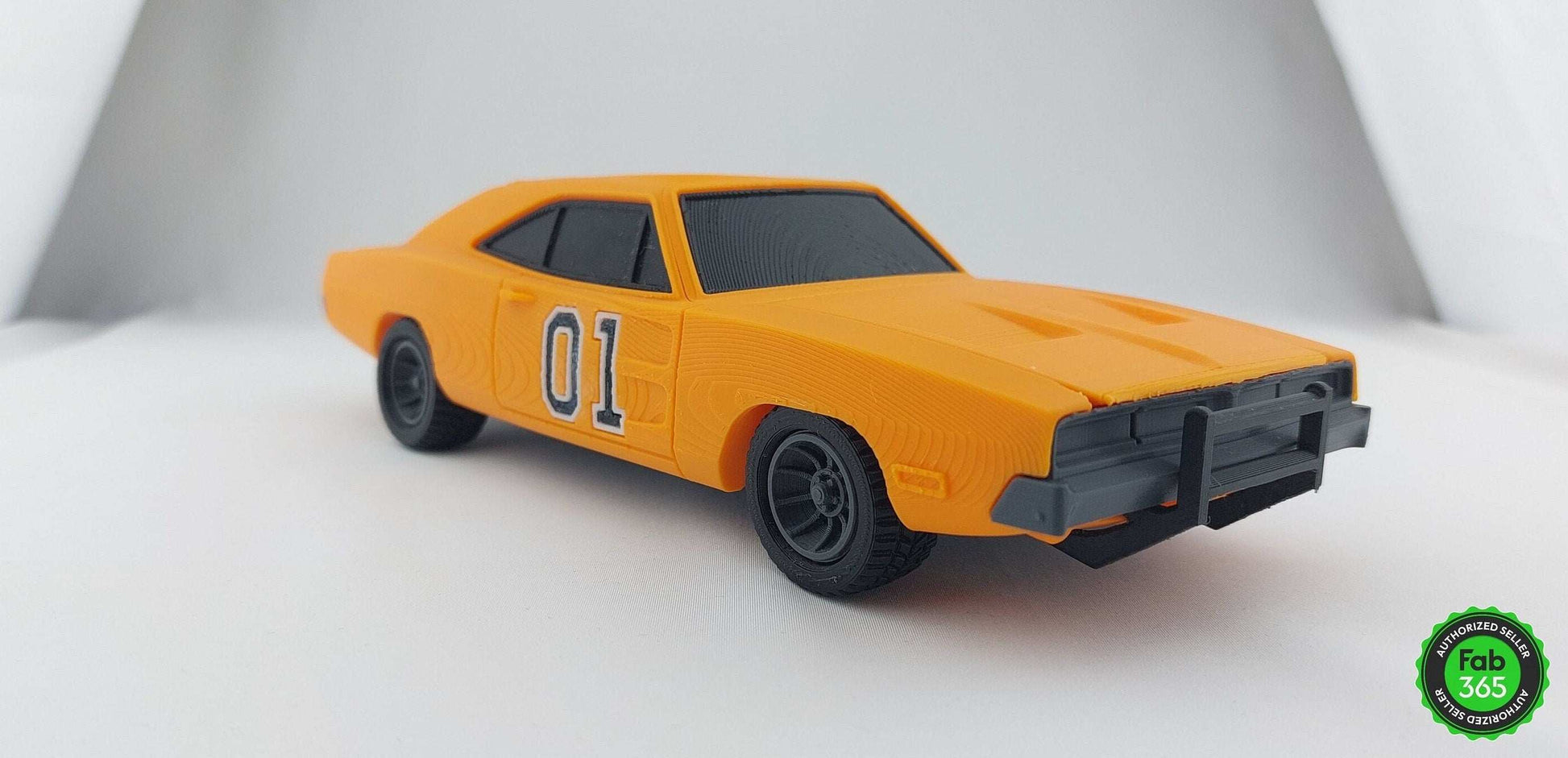 General Lee Dodge Charger 3D Printed Replica - Dukes of Hazzard Car (1/24 Scale) - 3DEvricPrinting