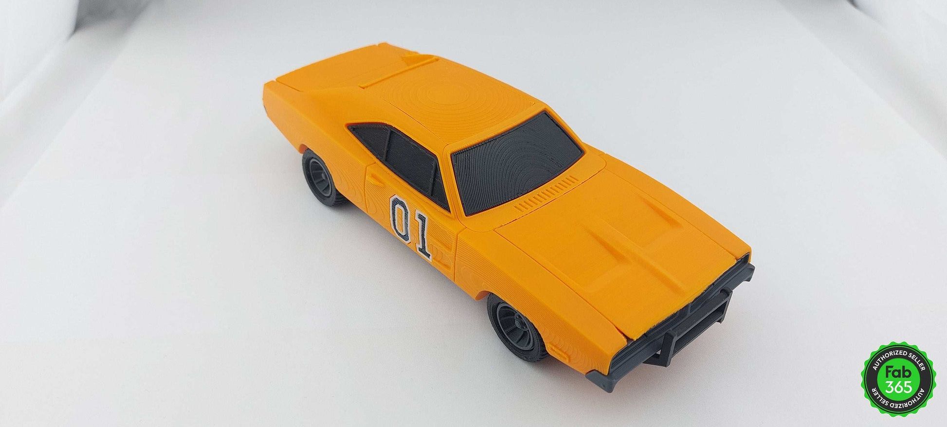 General Lee Dodge Charger 3D Printed Replica - Dukes of Hazzard Car (1/24 Scale) - 3DEvricPrinting