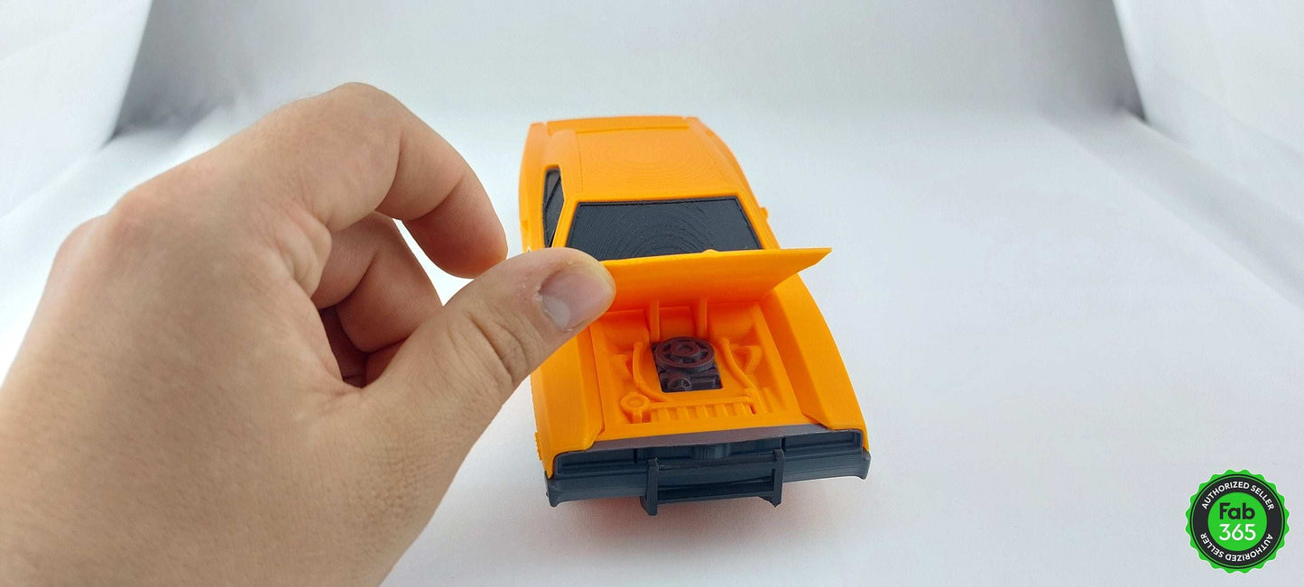 General Lee Dodge Charger 3D Printed Replica - Dukes of Hazzard Car (1/24 Scale) - 3DEvricPrinting