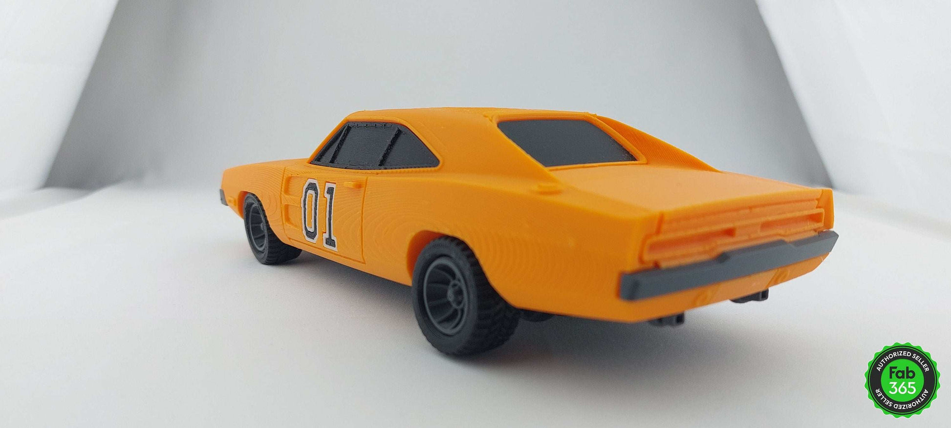 General Lee Dodge Charger 3D Printed Replica - Dukes of Hazzard Car (1/24 Scale) - 3DEvricPrinting