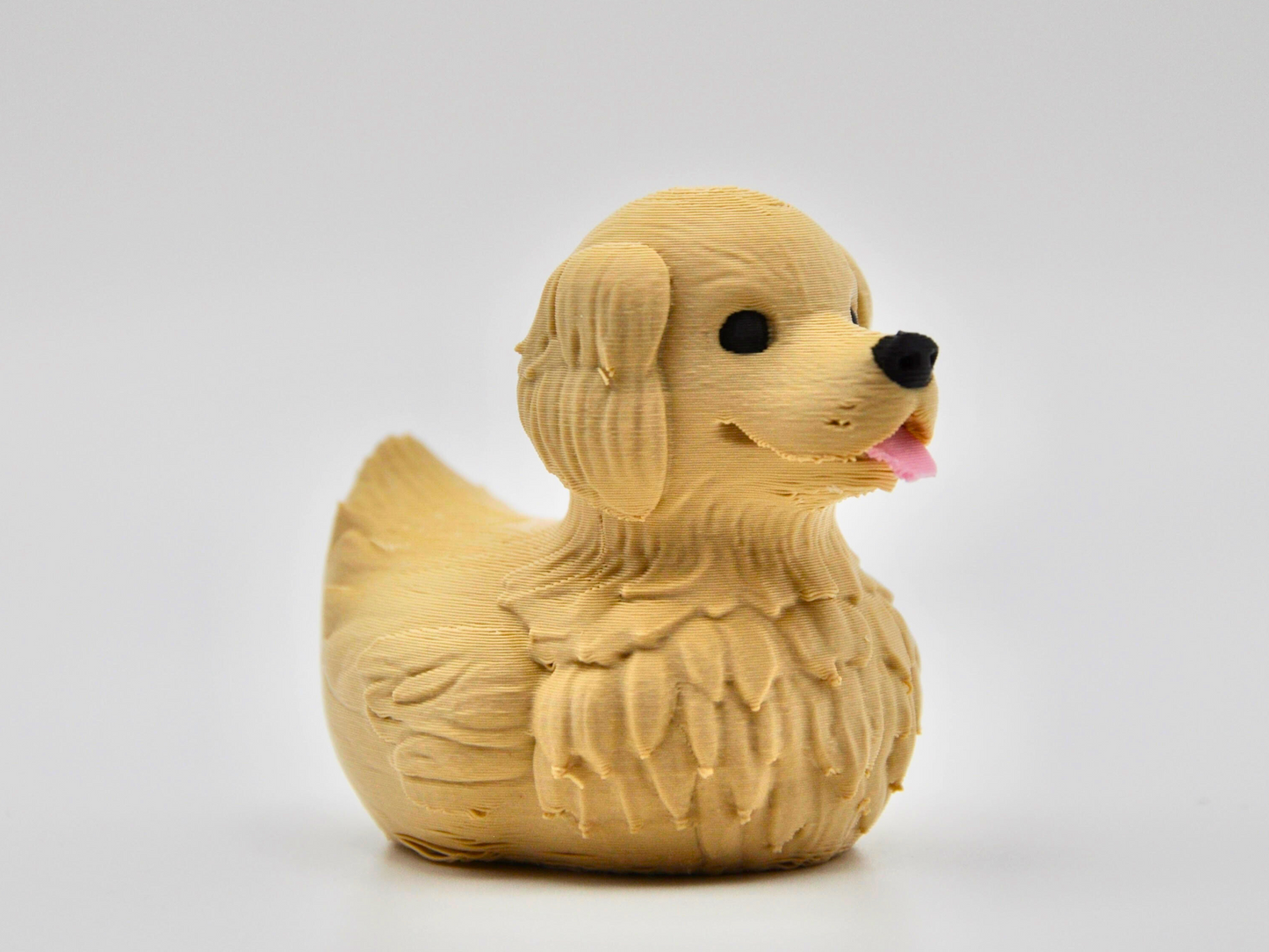 Golden Retriever Duck 3D Printed Friendly Companion Figurine