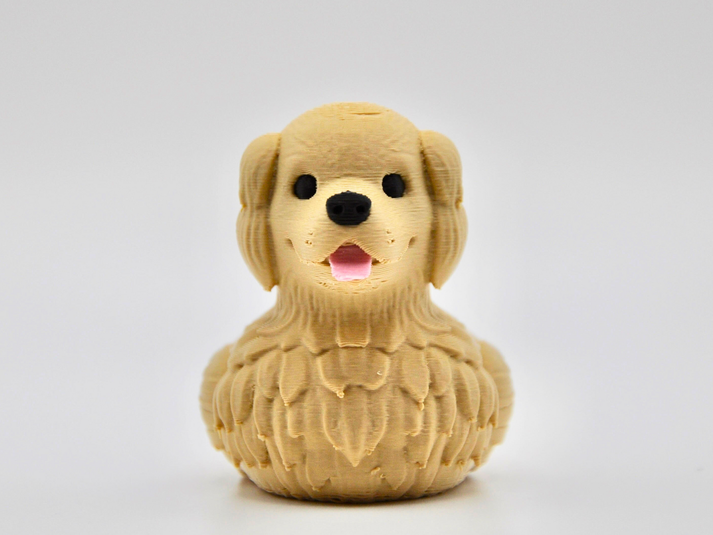 Golden Retriever Duck 3D Printed Friendly Companion Figurine