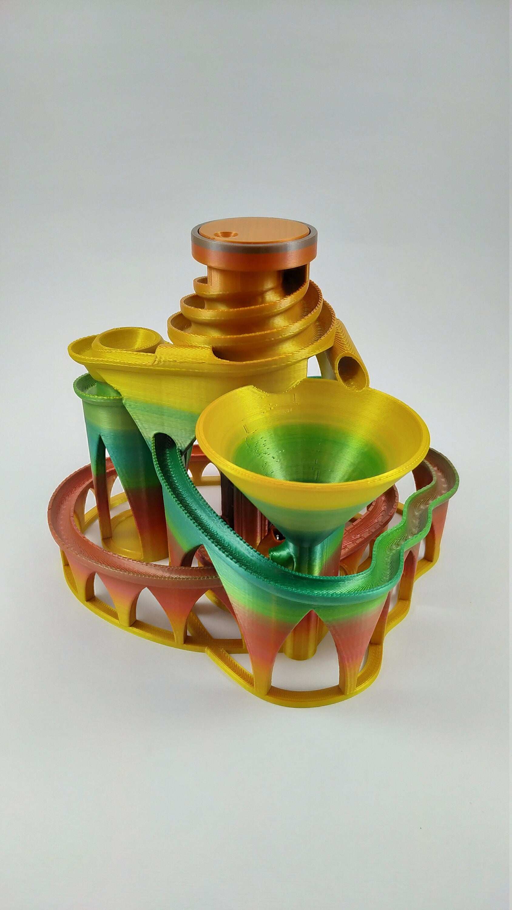 Infinite Marble Machine with Triple lift & Triple track Huge Table Game 3D Printed - 3DEvricPrinting