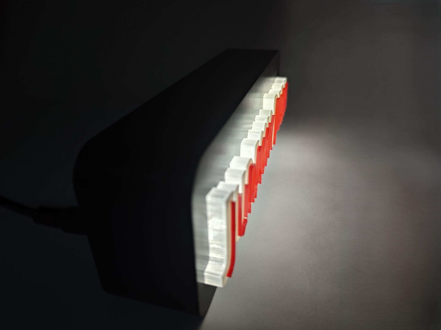 Jurassic Park Logo LED Lightbox: 3D Printed T-Rex Desk & Wall Sign - 3DEvricPrinting