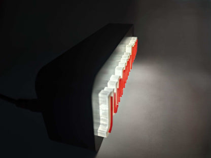 Jurassic Park Logo LED Lightbox: 3D Printed T-Rex Desk & Wall Sign - 3DEvricPrinting
