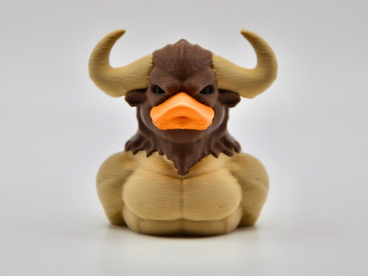 Minotaur Duck 3D Printed Mythical Labyrinth Guardian Figurine