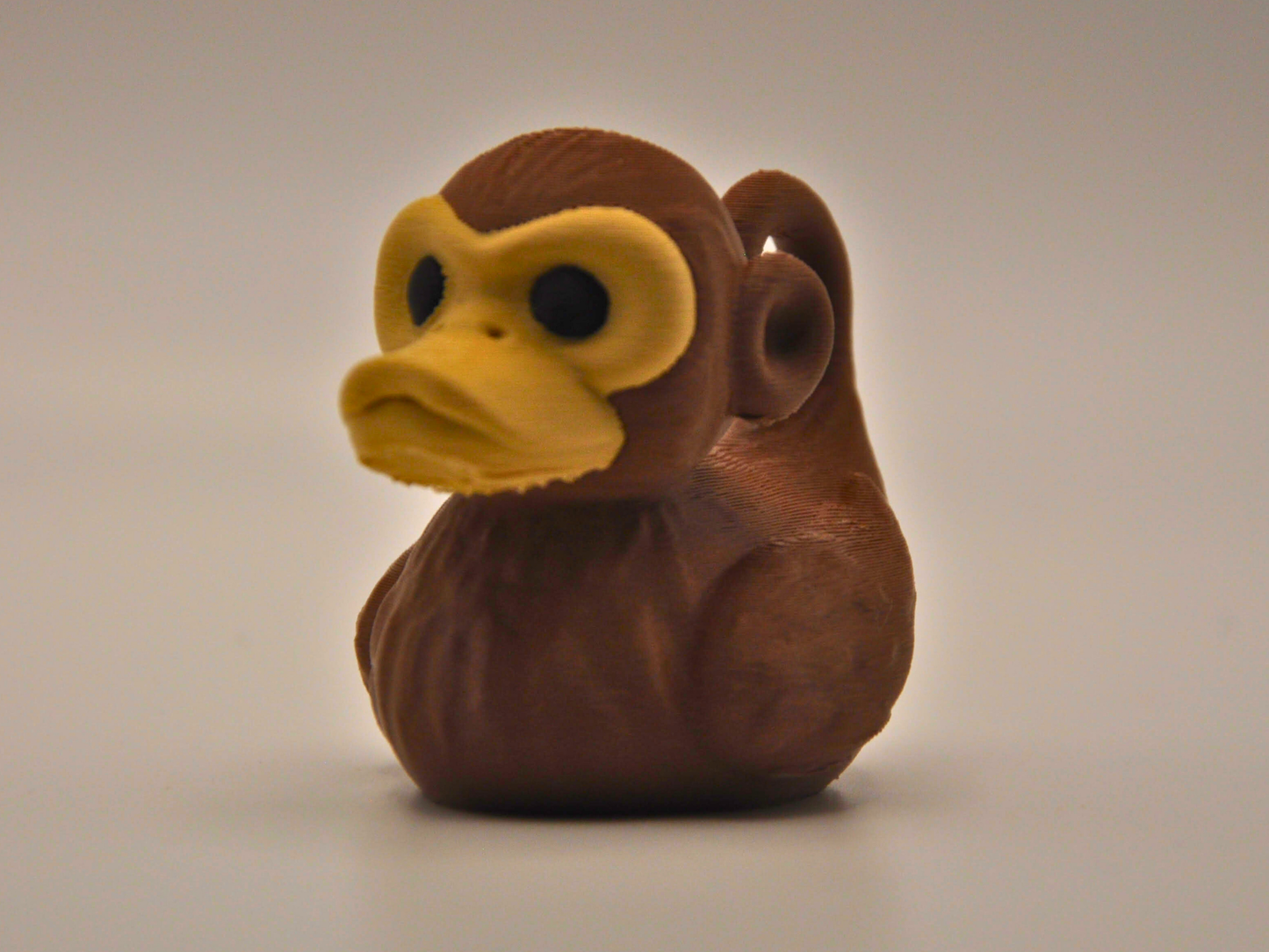 Monkey Duck 3D Printed Playful Primate Figurine