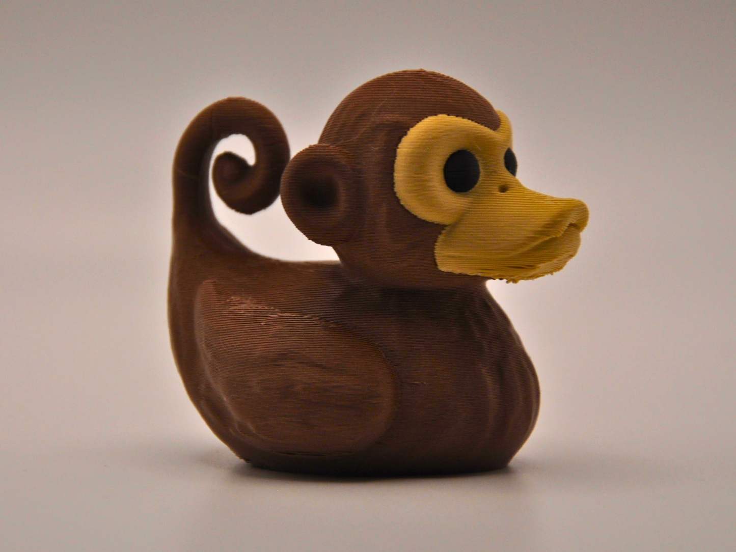 Monkey Duck 3D Printed Playful Primate Figurine