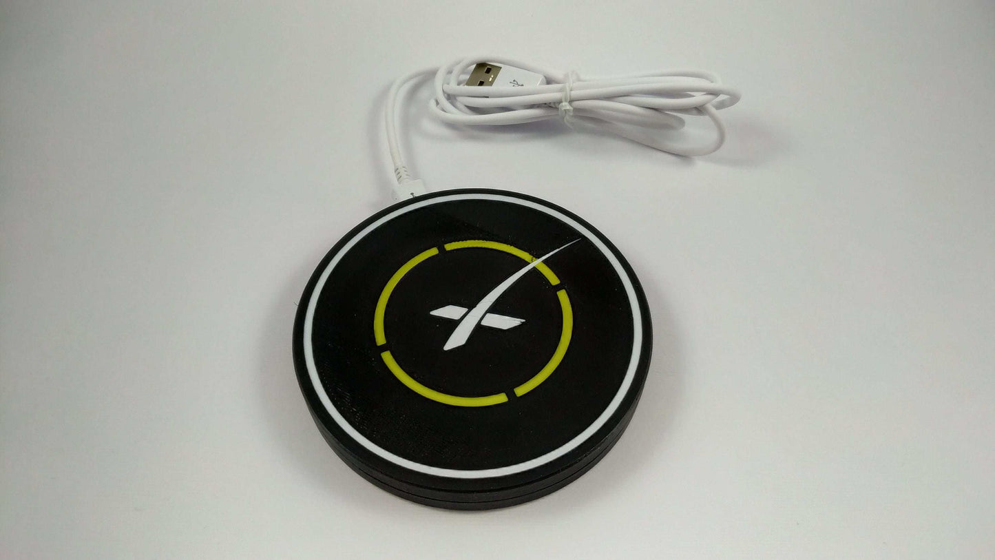SpaceX Landing Pad Qi Wireless Charger with Anti Slip Rubber Feet 3D Printed - 3DEvricPrinting
