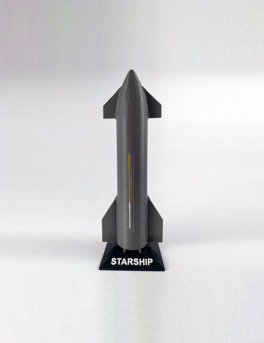 SpaceX Starship SN9 Rocket Model – 1:200 Scale Highly Detailed Collectible with Display Stand - 3DEvricPrinting