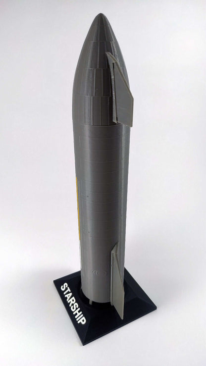 SpaceX Starship SN9 Rocket Model – 1:200 Scale Highly Detailed Collectible with Display Stand - 3DEvricPrinting