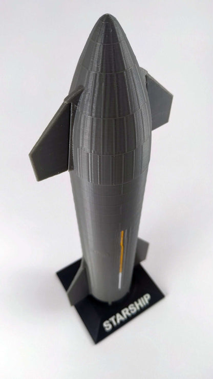 SpaceX Starship SN9 Rocket Model – 1:200 Scale Highly Detailed Collectible with Display Stand - 3DEvricPrinting